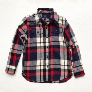 Gap kids NWT thick plaid button work shirt M(8Y)